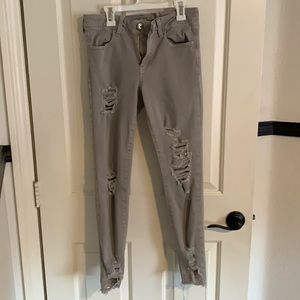 grey AE jeggings